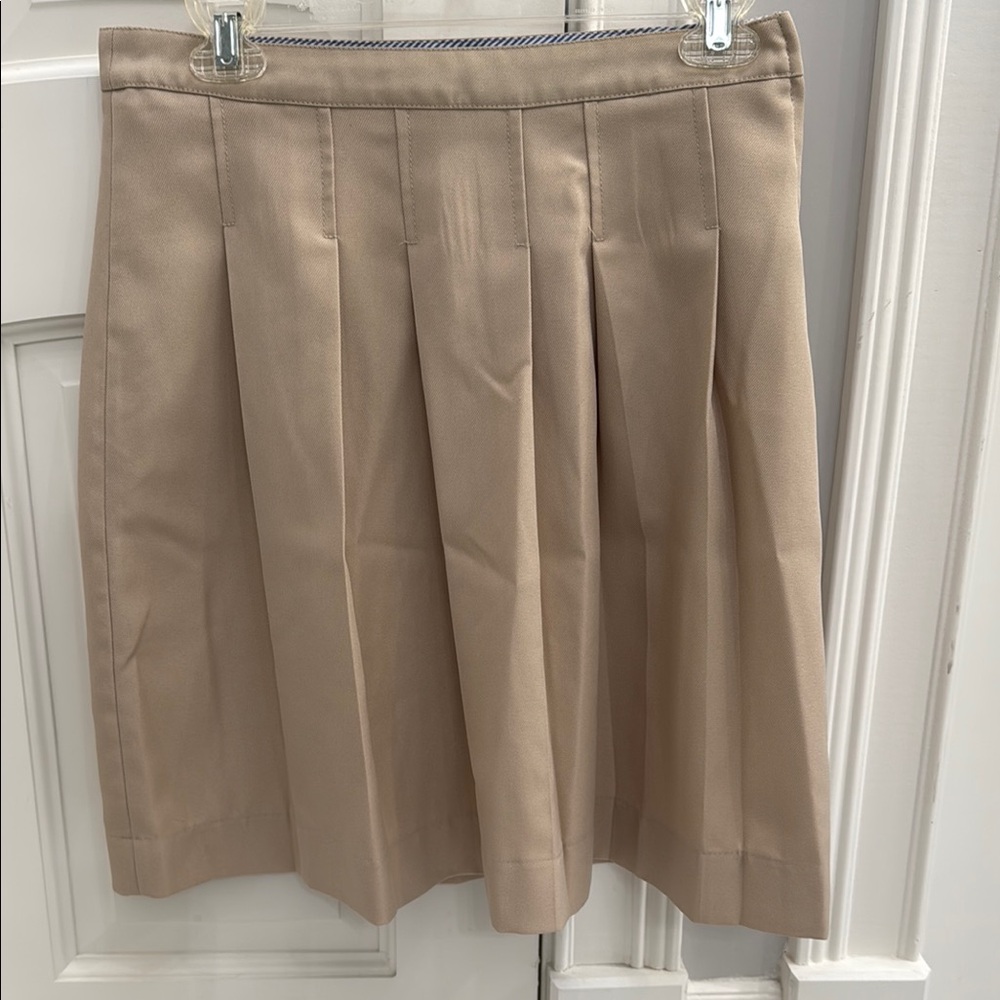 School Uniform Tan pleated skirt